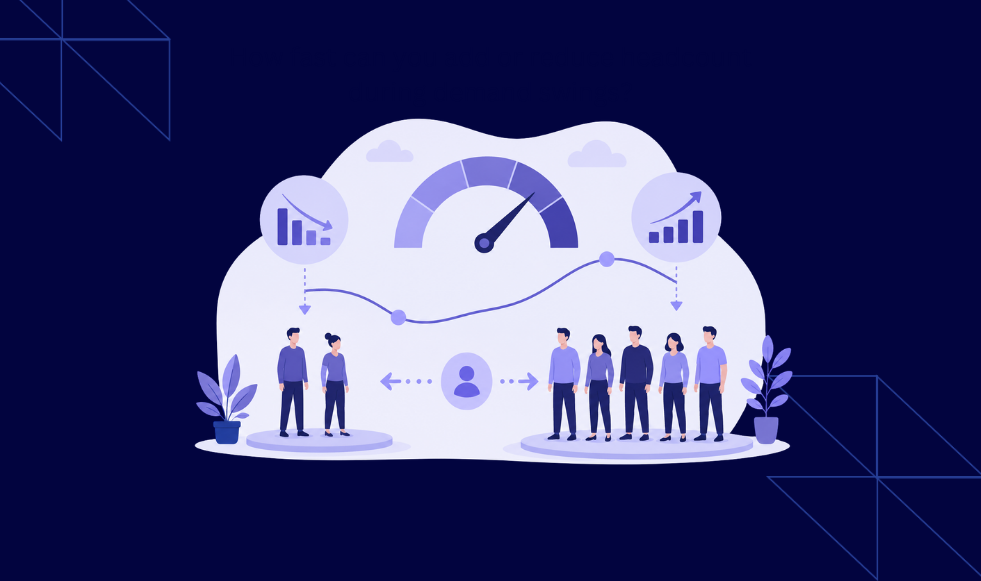 explaining how fast you can add or reduce headcount