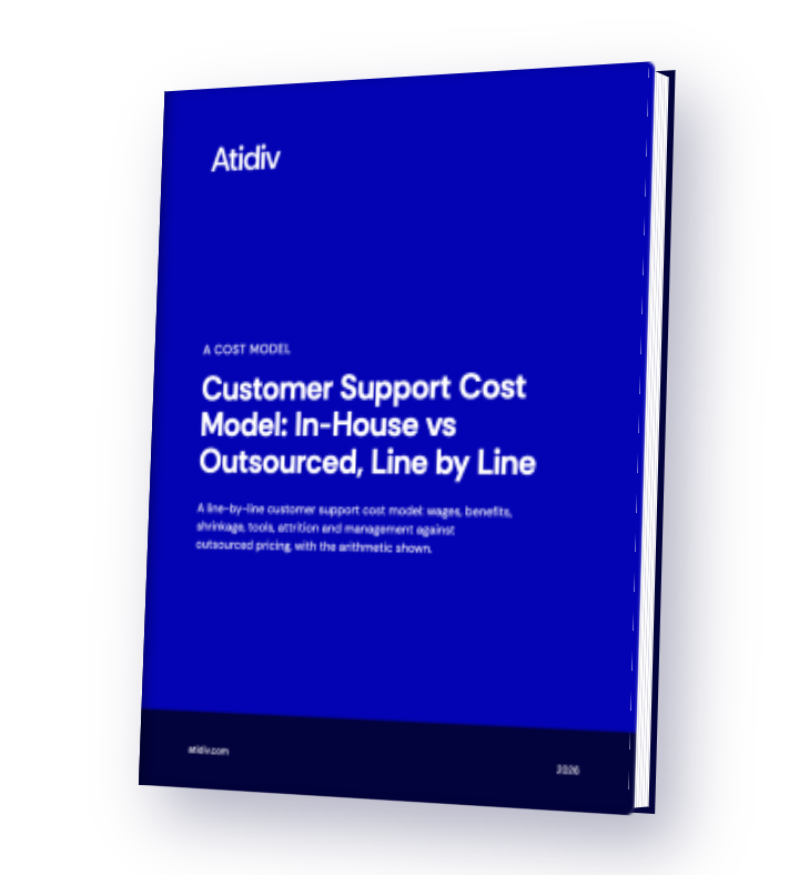 Cover of Customer Support Cost Model: In-House vs Outsourced, Line by Line